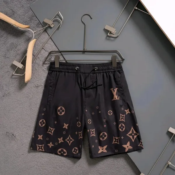 Louis Vuitton Monogram Print Swim Shorts Black - 1