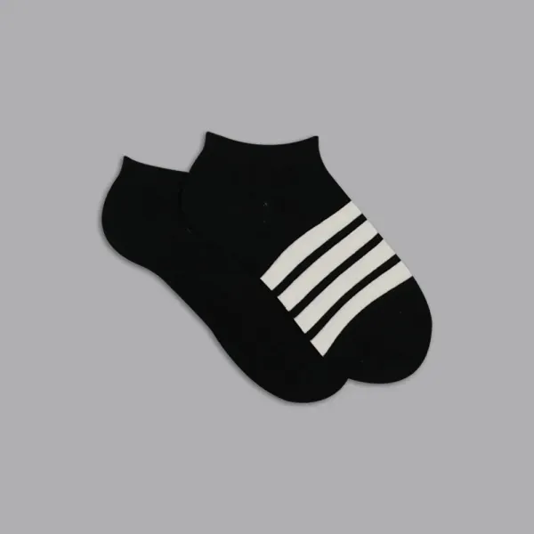 Adidas Originals Three-Stripe Ankle Socks Black - 1