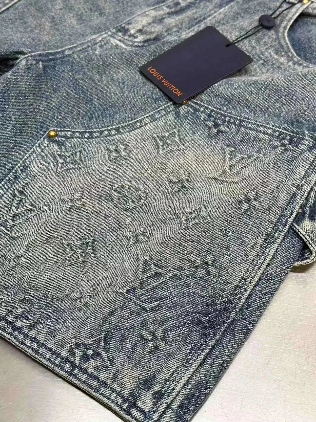 Louis Vuitton Monogram Denim Shirt-Jacket Blue - 5
