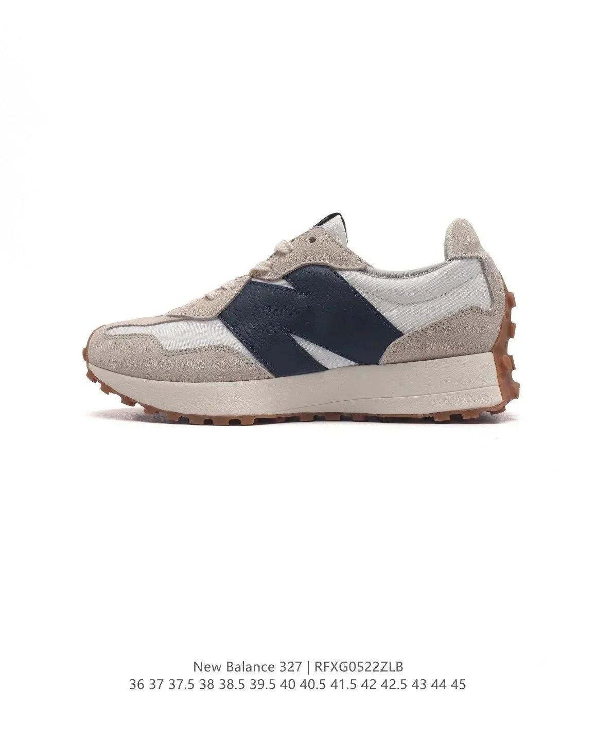 New Balance 327 Beige Gray Brown Sneakers - 3