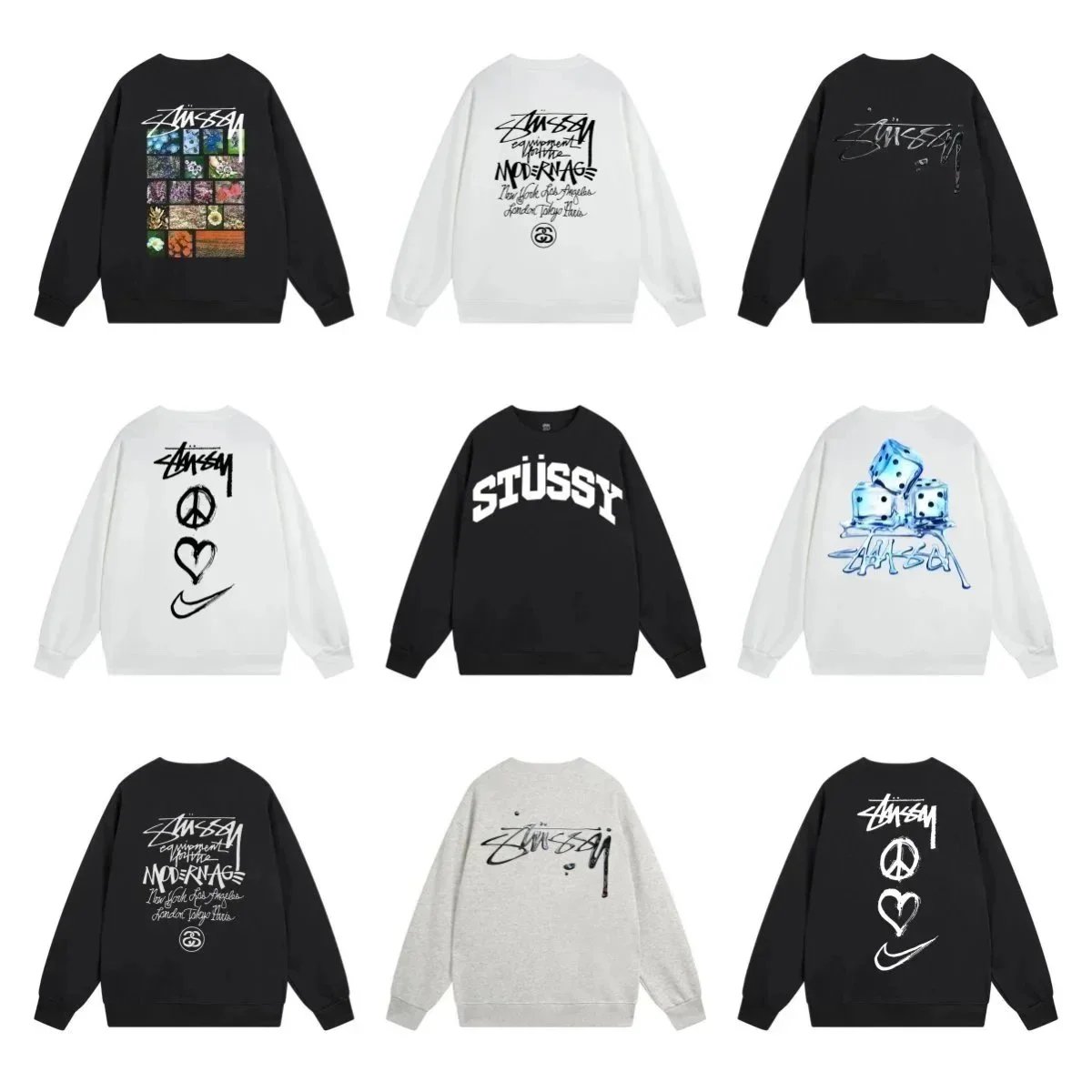 Stussy x Nike Peace Love Swoosh Navy Hoodie - 2