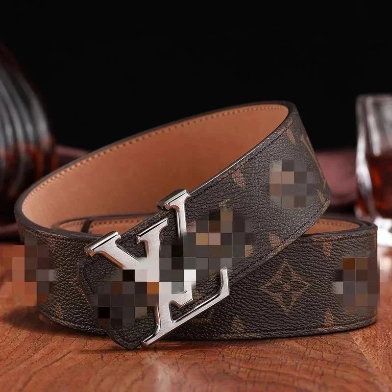 Louis Vuitton LV Initiales Belt Monogram Canvas Brown Leather Belt