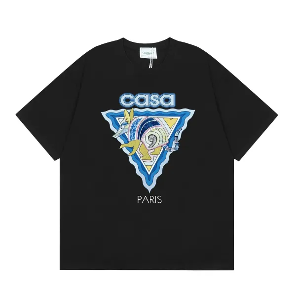 Casablanca Casa Paris Graphic T-Shirt Black - 1