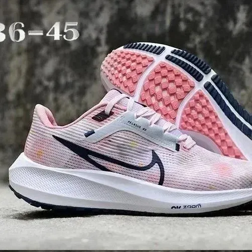 Nike Pegasus 40 White Navy Red Running Shoes - 9