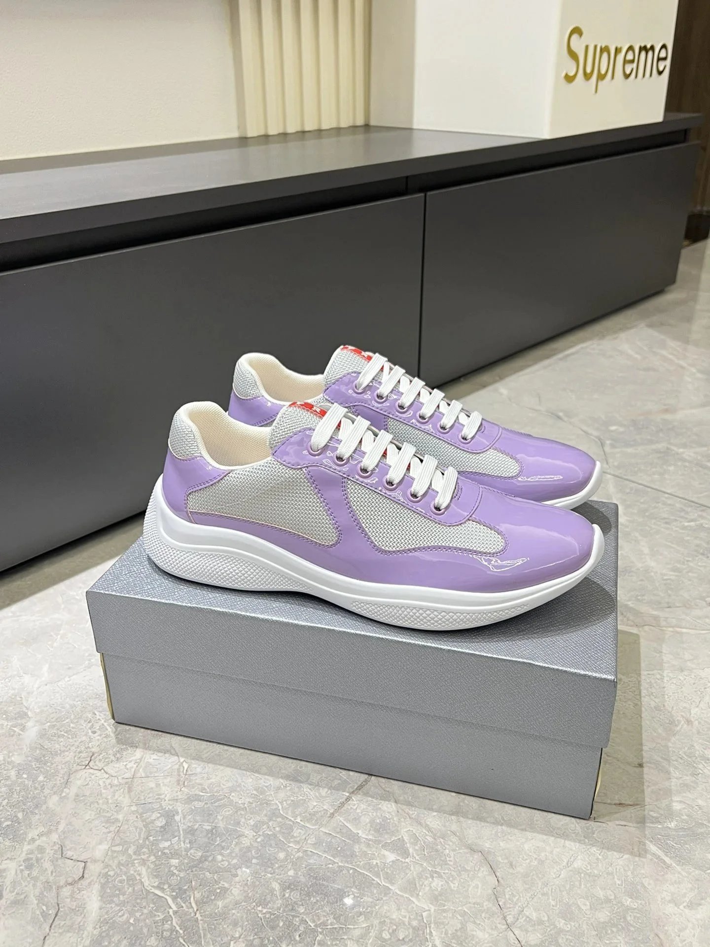 Unbranded Sneakers Low-Top Mesh and Patent Lace-Up — 9