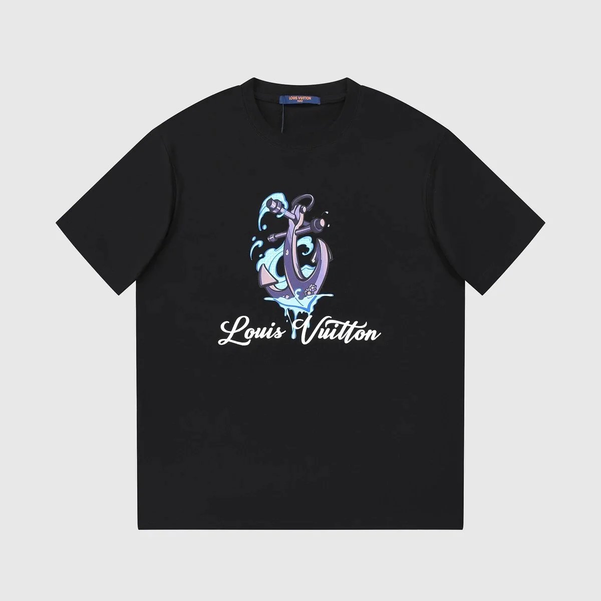 Louis Vuitton Distressed Logo T-Shirt Black - 5