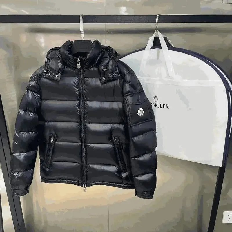 Moncler Maya Hooded Puffer Down Jacket Black