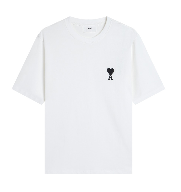 Ami Paris Heart A Logo T-Shirt Red - 7