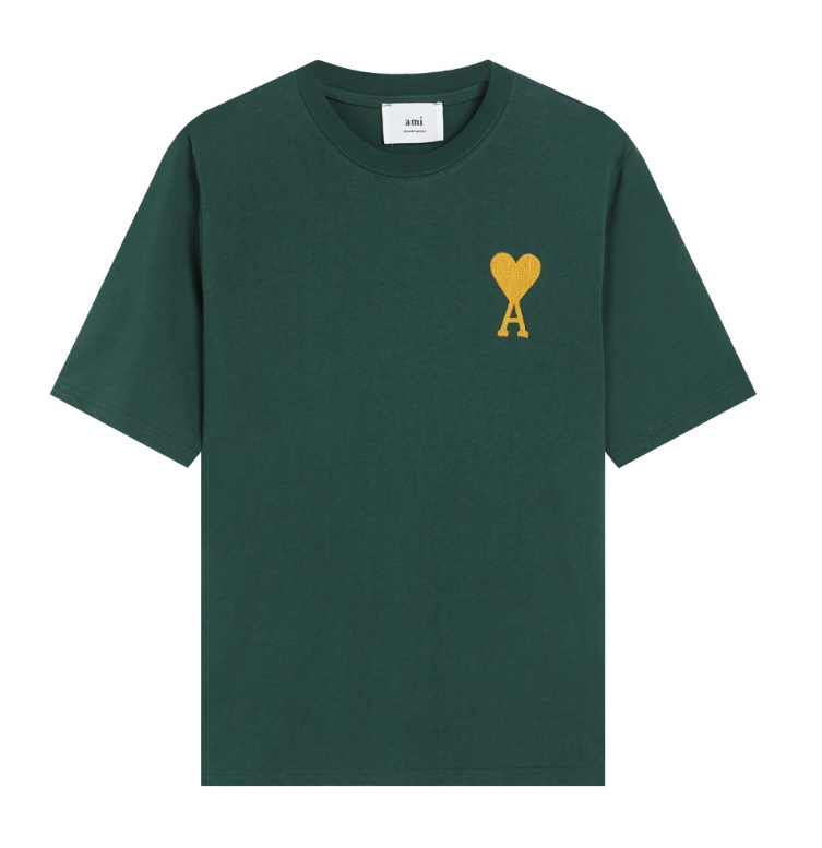 Ami Paris Heart A Logo T-Shirt Red - 8