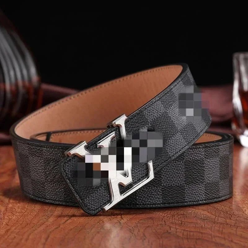 Louis Vuitton Damier Graphite Belt Black Leather