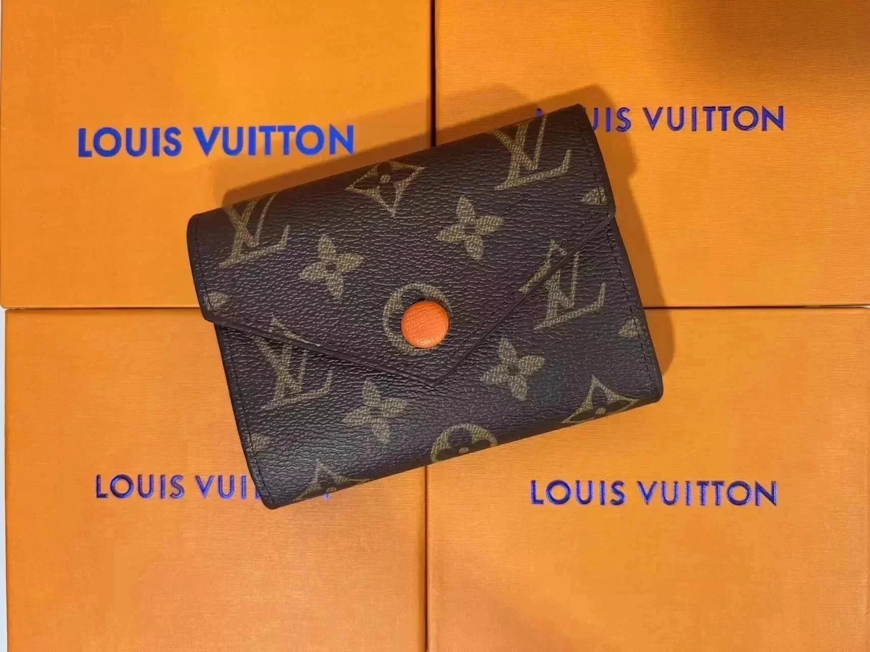 Louis Vuitton Monogram Compact Wallet Brown