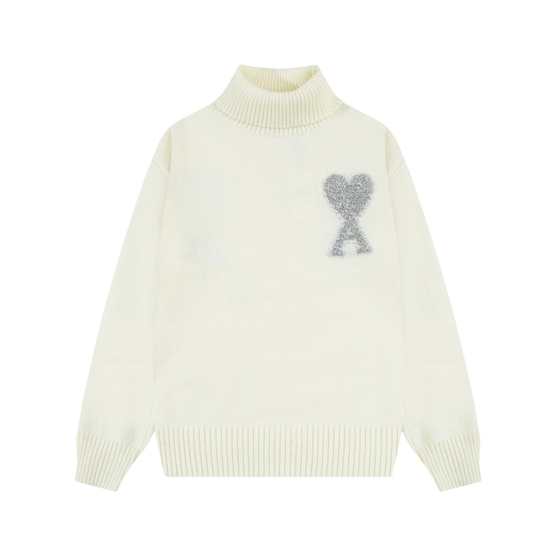 Ami Paris x Cuninkon Heart Embroidered Ivory Cardigan - 11
