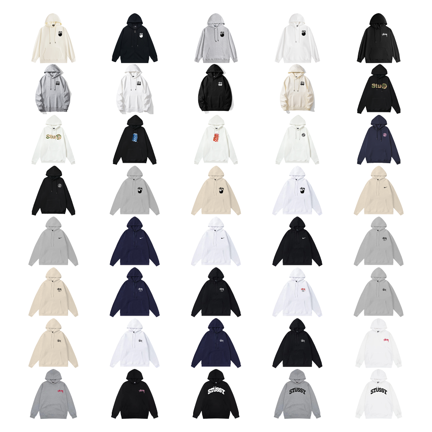 Stussy 8 Ball Zip-Up Hoodie Sweatshirt