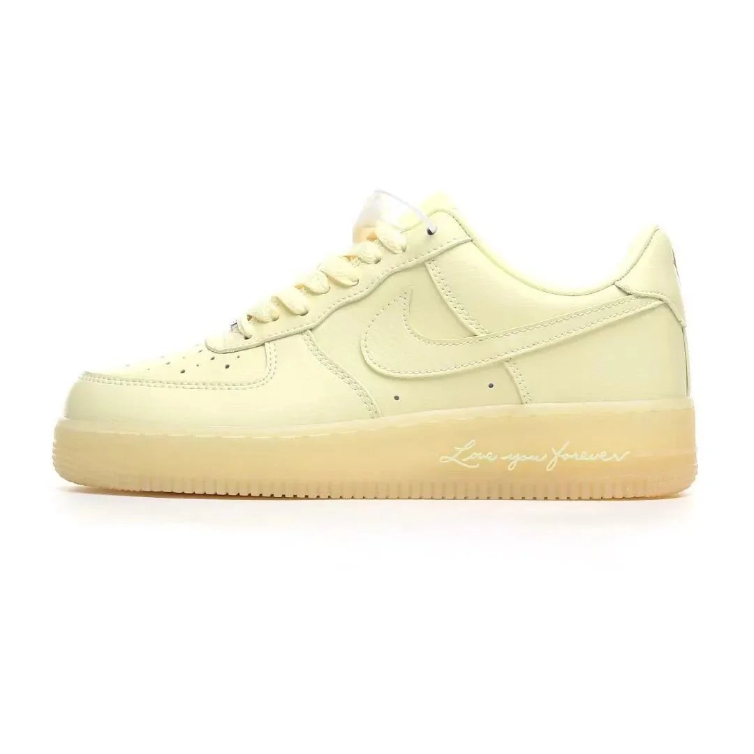 Nike Air Force 1 Low 'Love You Forever' Pale Yellow Sneakers - 1