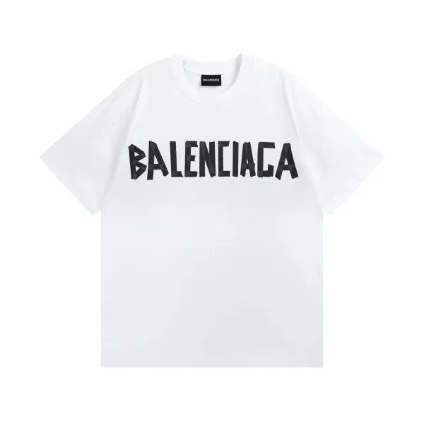 Balenciaga Logo Print Oversized T-Shirt White - 1