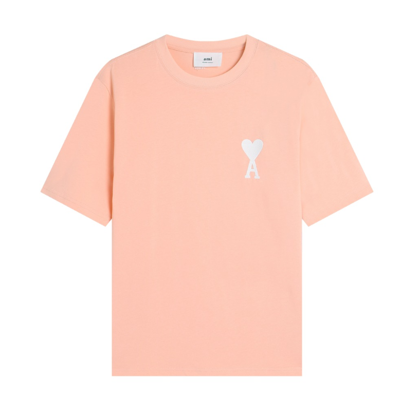 Ami Paris Heart A Logo T-Shirt Red - 3