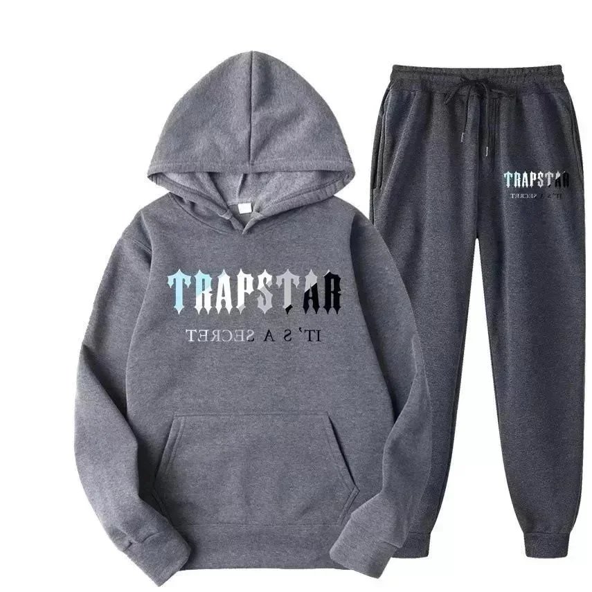 Trapstar It's A Secret Hoodie and Sweatpants Set Gray - 1