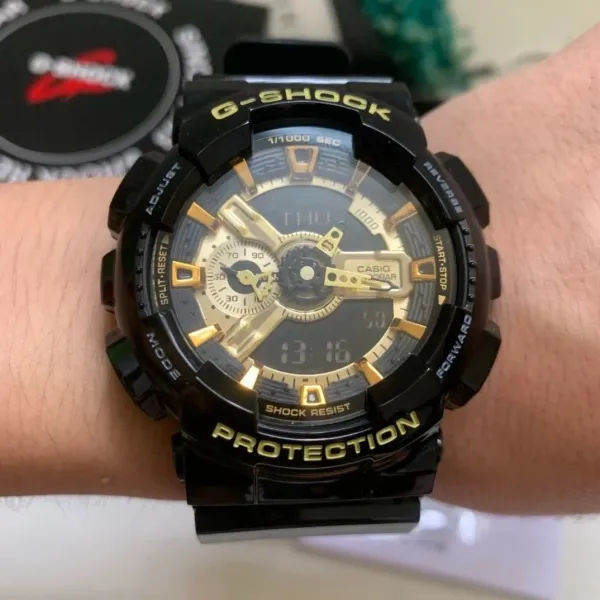 Casio G-Shock GA-110GB Black and Gold Quartz Watch - 1