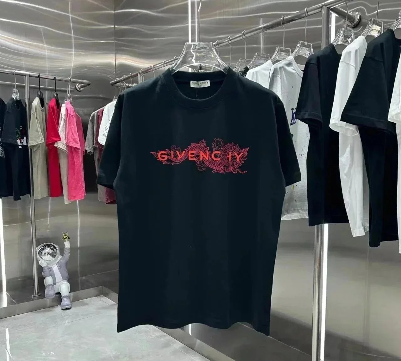 Givenchy x Disney Bambi Gradient Print Black T-Shirt - 7