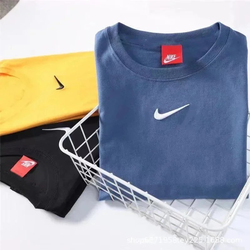 Nike Essential Swoosh Logo Gray T-Shirt - 5