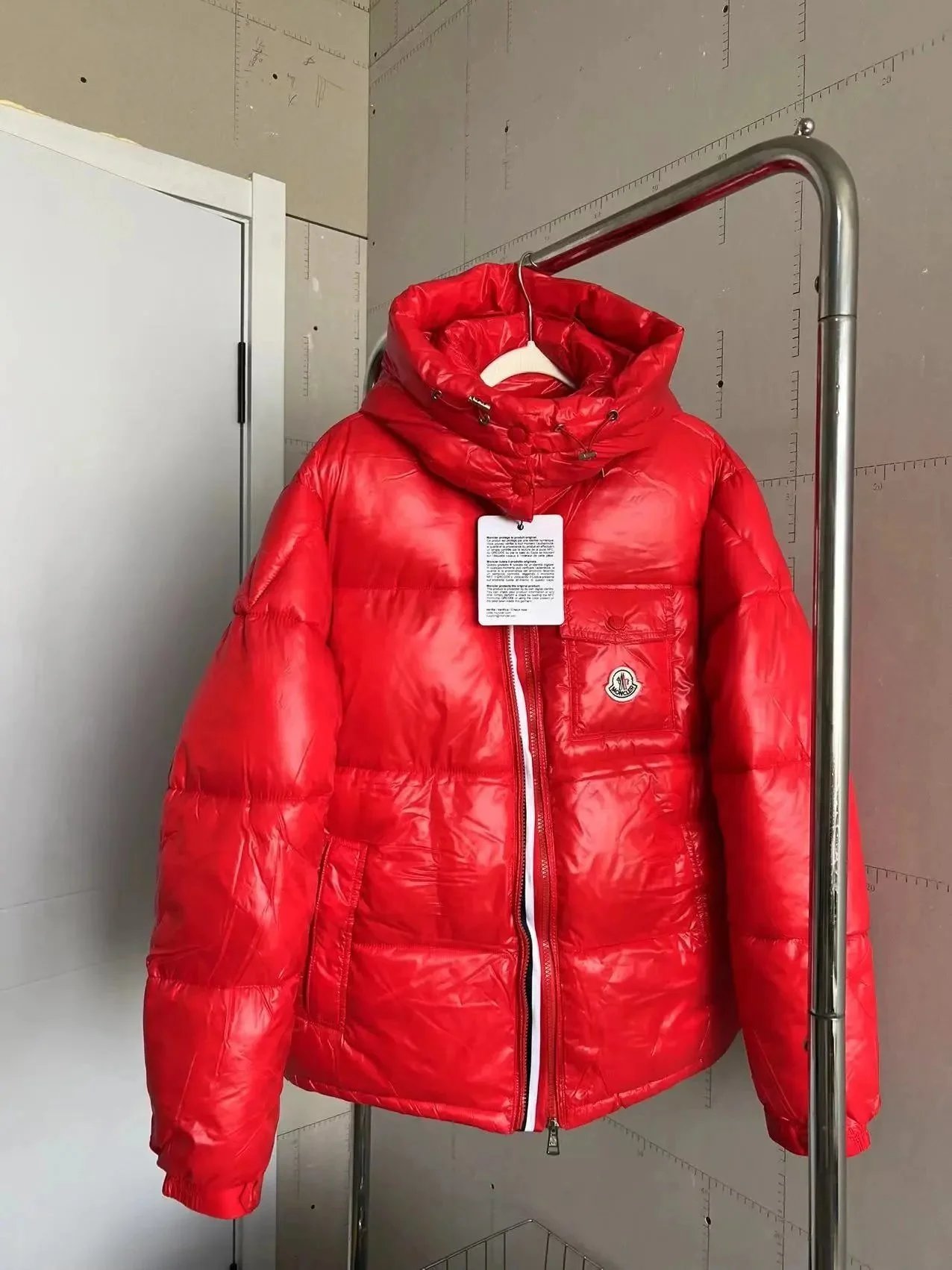 Moncler Genius Down Jacket White with Logo Print - 10