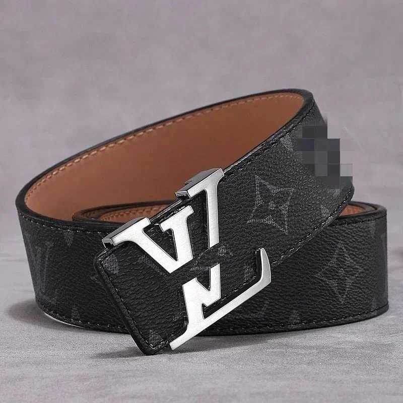 Louis Vuitton LV Initiales Belt Black Monogram Leather Belt