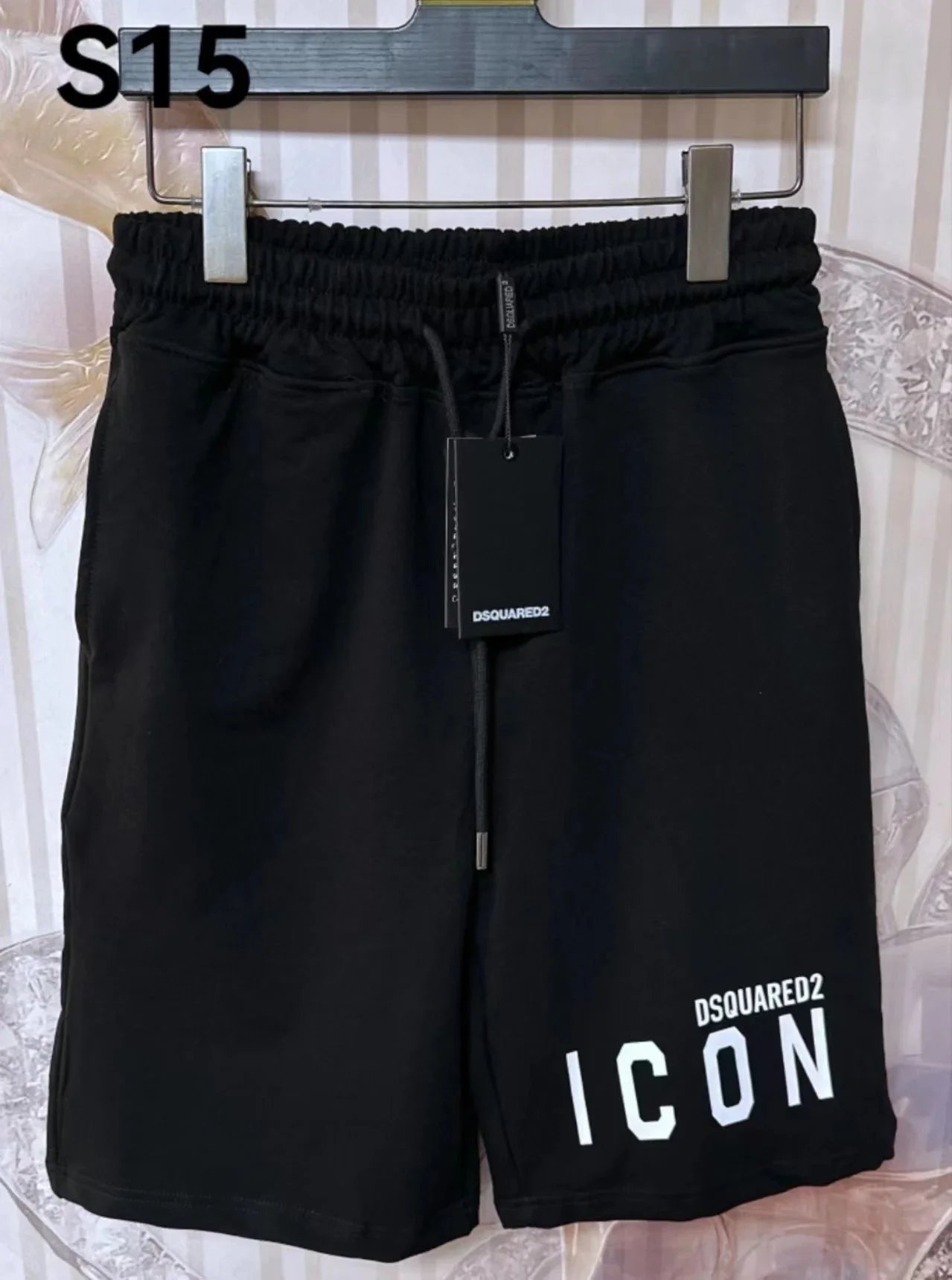 DSQUARED2 Icon Black Sweat Shorts - 1