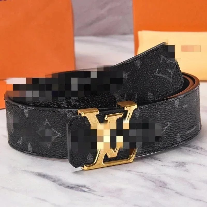Louis Vuitton LV Initiales Belt Black Monogram Leather Belt