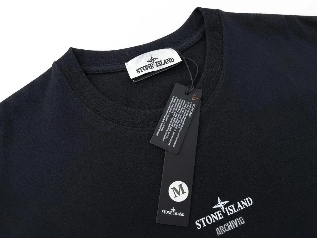 Stone Island Graphic Print Black T-Shirt - 9