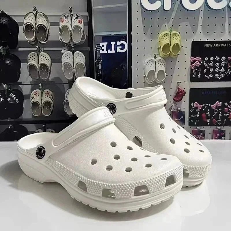 Crocs Classic Clog Navy Red White Casual Shoes - 7