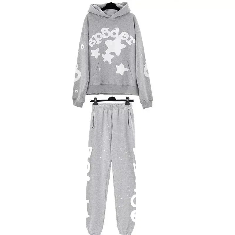 Pink! Spiderweb Graphic Hoodie and Sweatpants Set Pink - 8