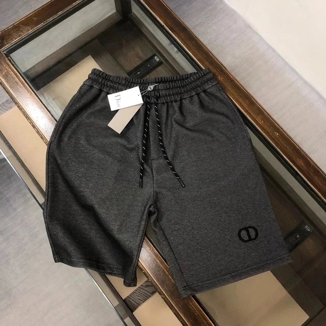 Dior CD Logo Stripe Shorts Black - 1
