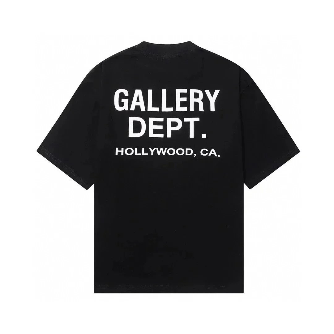 Gallery Dept. Hollywood CA Logo Cotton T-Shirt Black