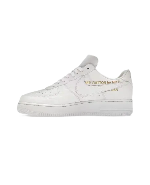 Louis Vuitton x Nike Air Force 1 Low White Sneakers - 1