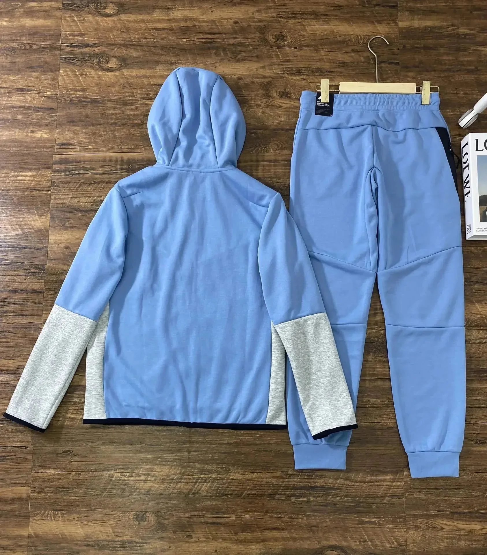 Nike Tech Fleece Hoodie and Sweatpants Set Army Green Tracksuit - 8