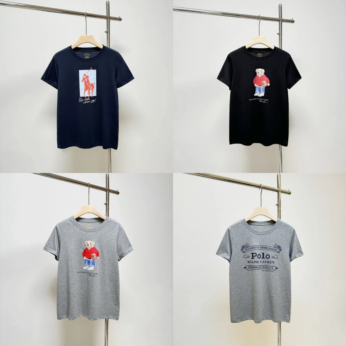 Polo Ralph Lauren Polo Bear Graphic Gray T-Shirt - 2