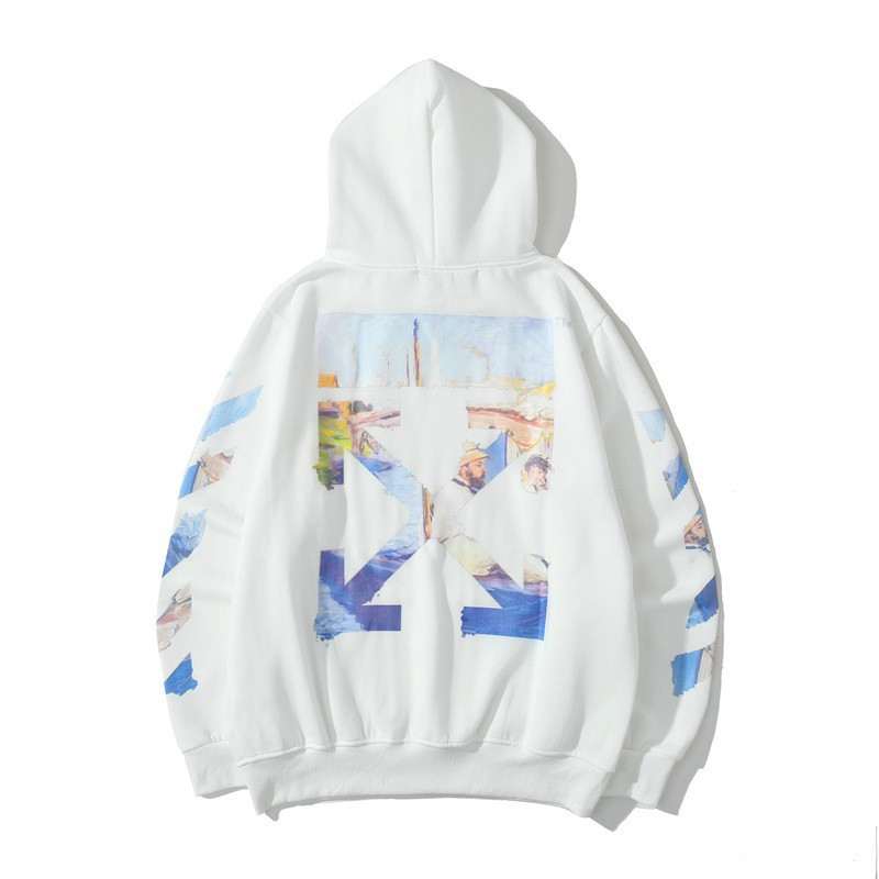 Off-White Industrial Print Hoodie White - 9