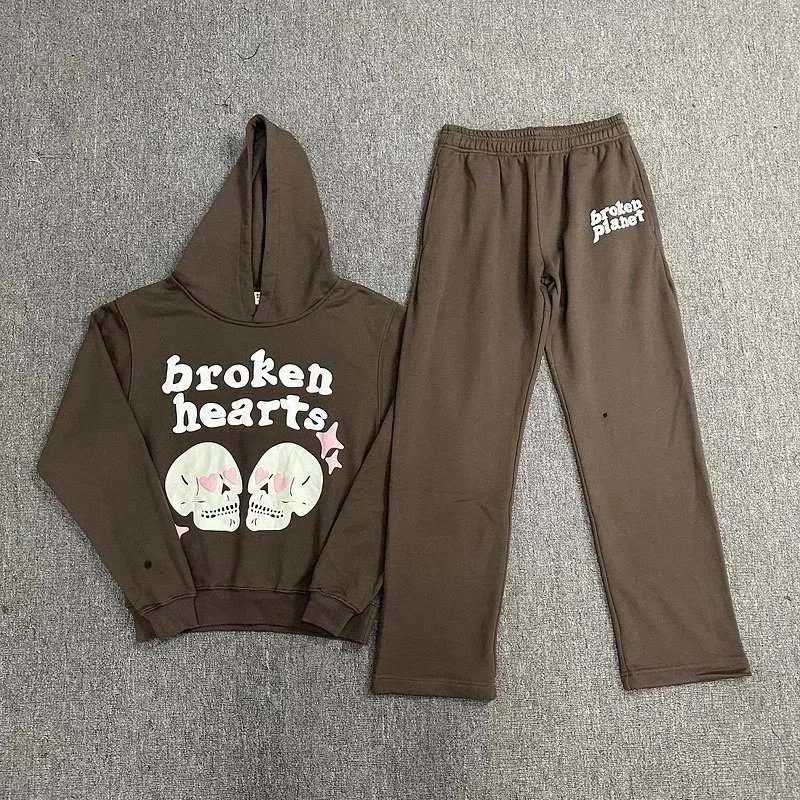 Broken Planet Out of Sight Hoodie and Sweatpants Set Brown - 10