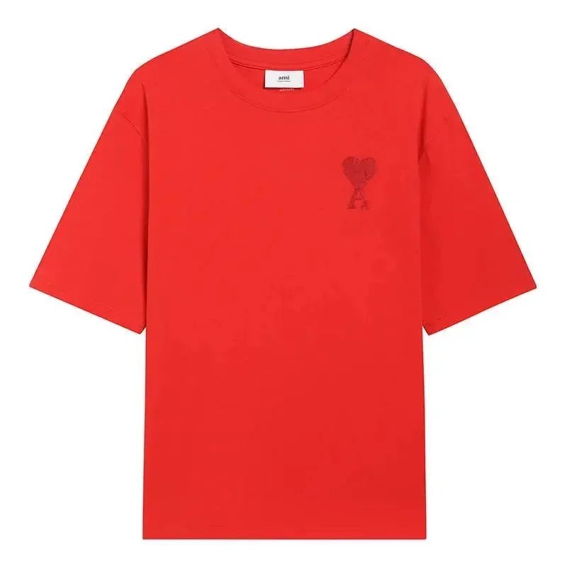 Ami Paris Heart Logo Beige T-Shirt - 11