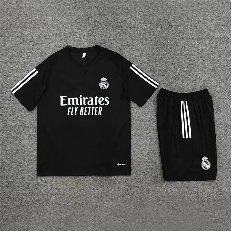 Adidas Real Madrid Training Kit Navy Orange White Jersey and Shorts Set - 11