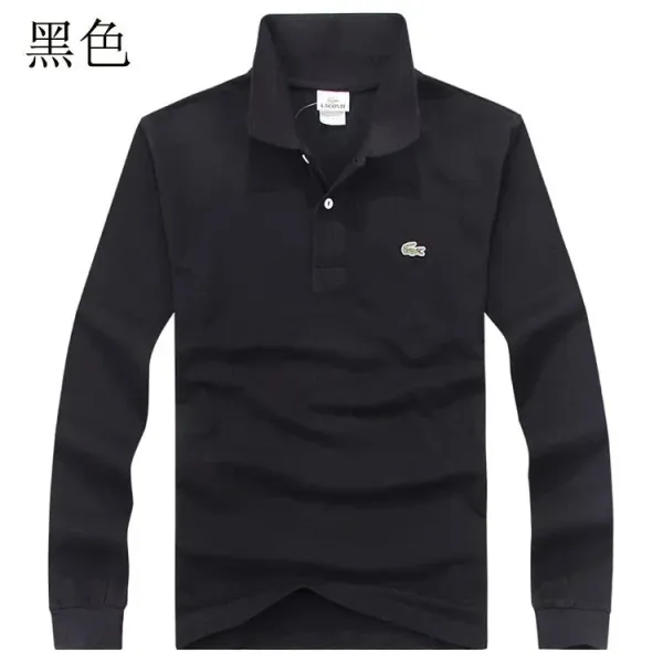 Lacoste Classic Long-Sleeve Polo Black - 1