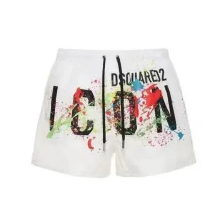 Dsquared2 Icon Print White Shorts - 1