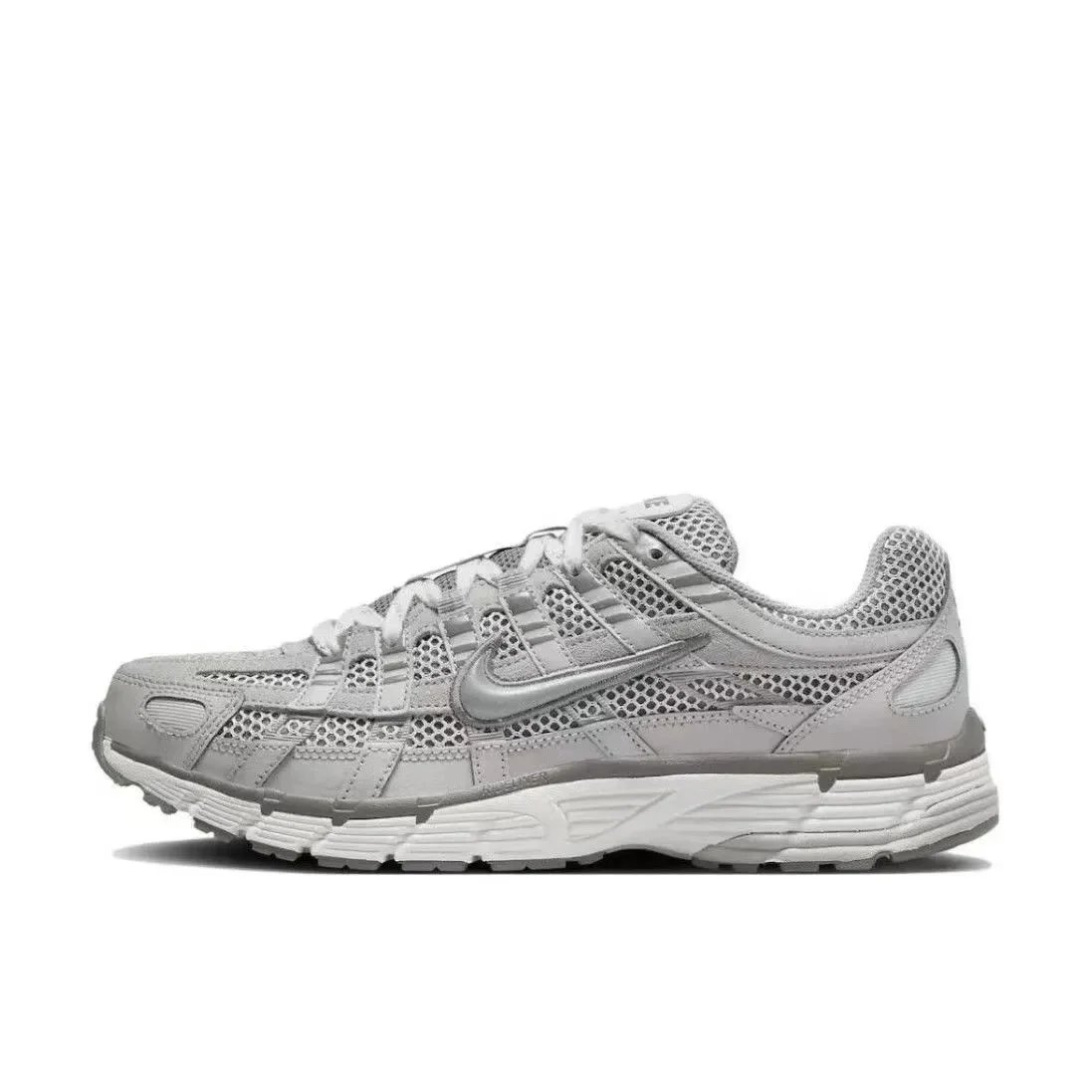 Nike P-6000 Beige and Silver Running Shoes - 8