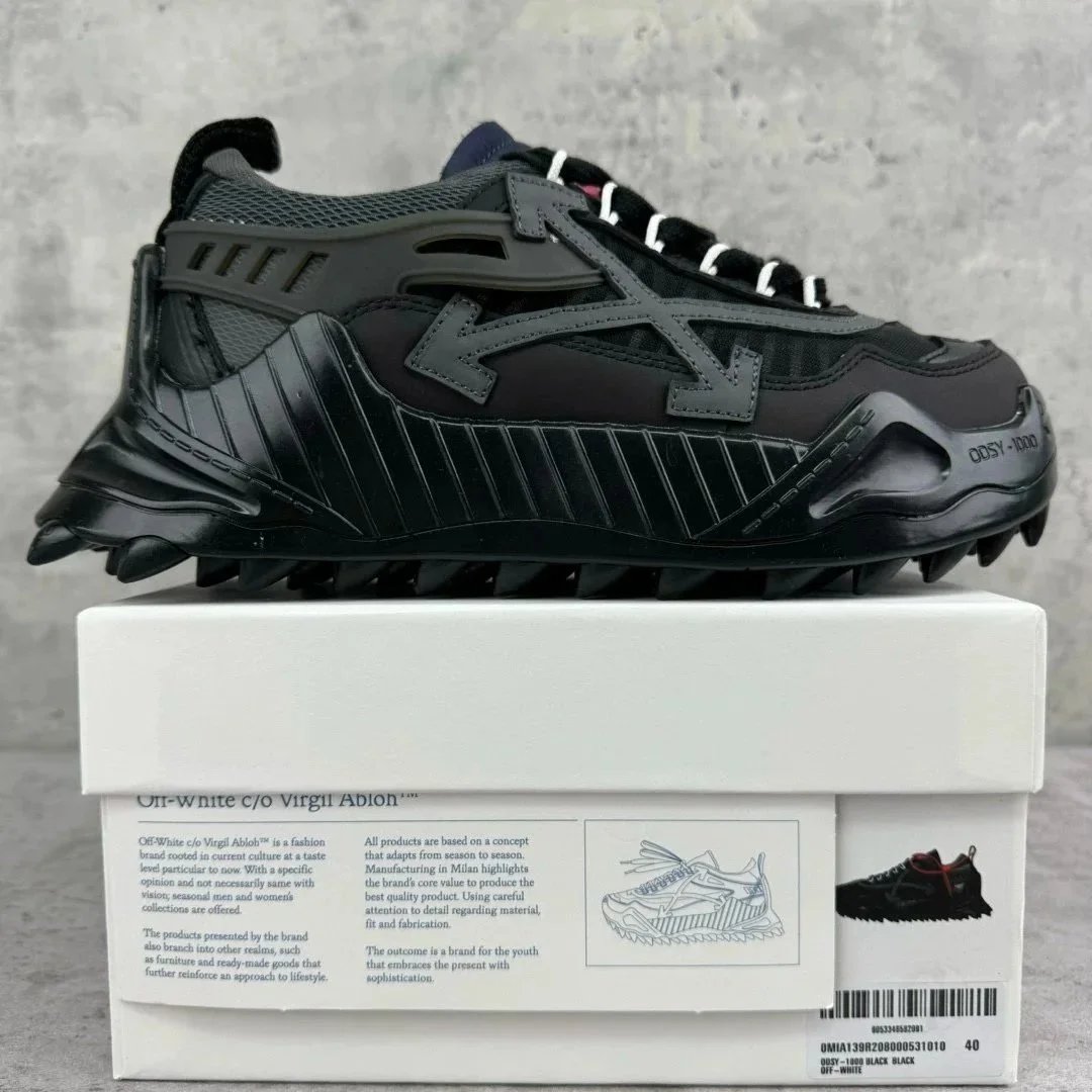 Off-White c/o Virgil Abloh ODGY-1000 Black Sneakers - 1