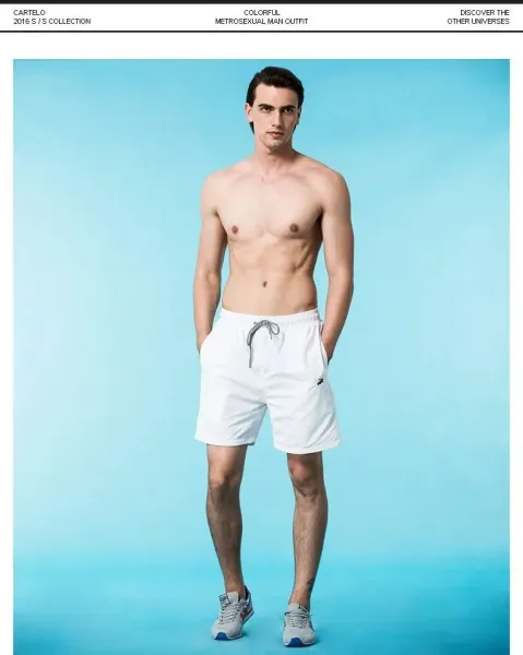 Cartelo Sport Shorts Black with Blue Stripes - 5