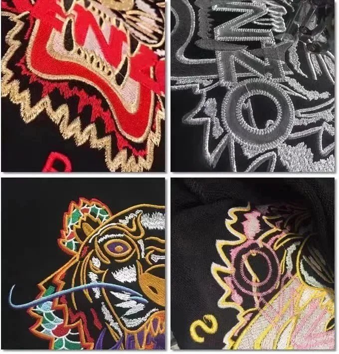 Kenzo Tiger Embroidered Black Hoodie - 4