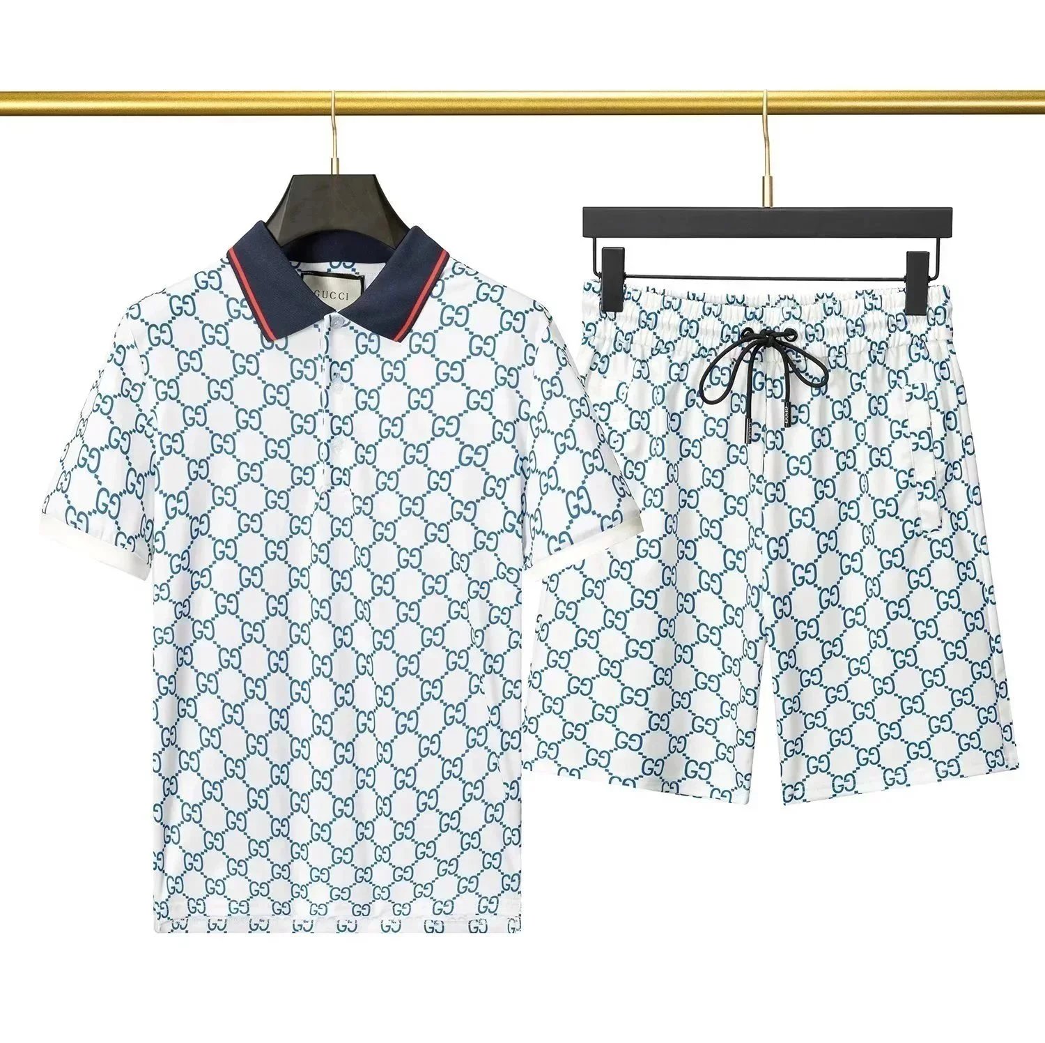 The North Face x Gucci Collaboration White Logo T-Shirt and Shorts Set - 7