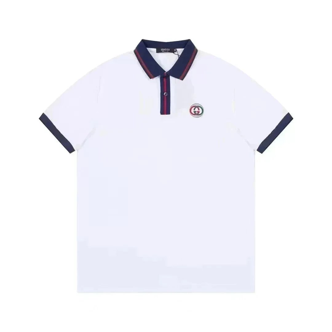 Gucci GG Logo Polo Black with Red Collar Polo - 10