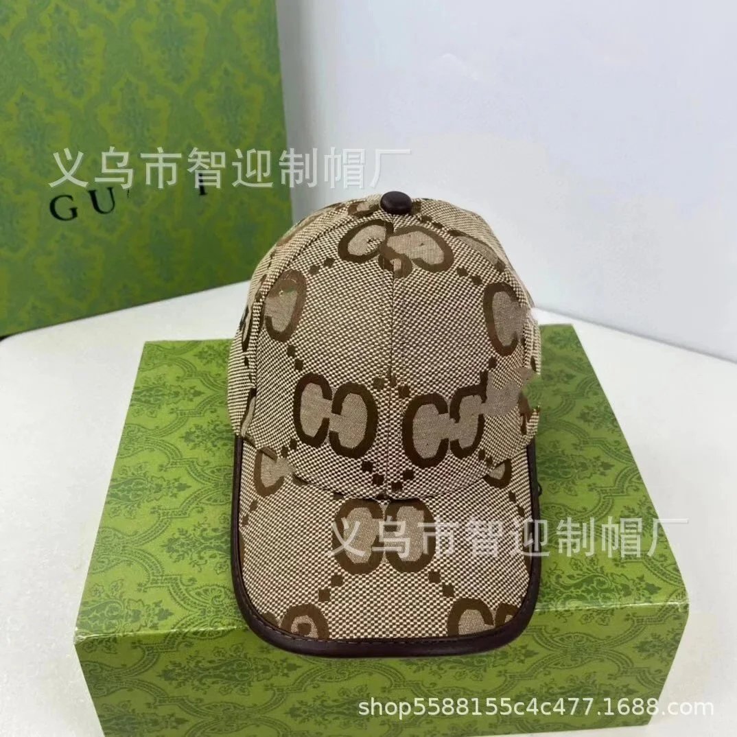 Gucci GG Monogram Beige Canvas Baseball Cap