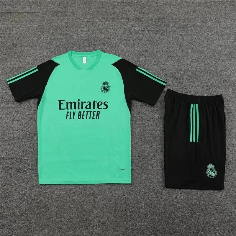 Adidas Real Madrid Training Kit Navy Orange White Jersey and Shorts Set - 5